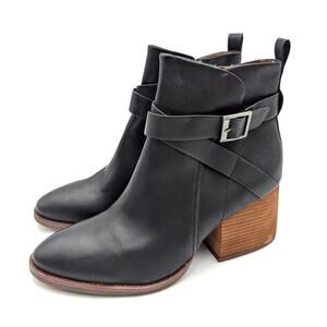 Kork Ease Joelle Ankle Bootie Buckle & Zip Women's Black Size US10M EU40.5